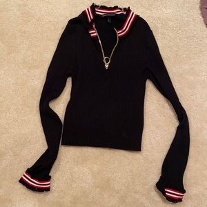 black long sleeve with zipper